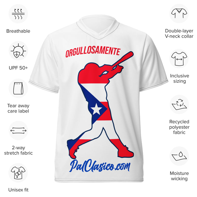 Puerto Rican Flag | Orgullosamente Puertorriqueña | Beisbol Puertorriqueño | Puerto Rican Baseball | Puerto Rico's Dream Team | Dry Fit Mesh Sports Jersey