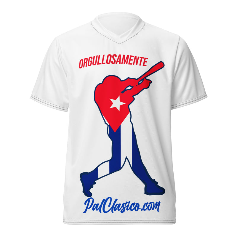 Vertical Cuban Flag | Orgullosamente Cubano | Beisbol Cubano | Cuban Baseball | Cuba's Dream Team | Dry Fit Mesh Sports Jersey