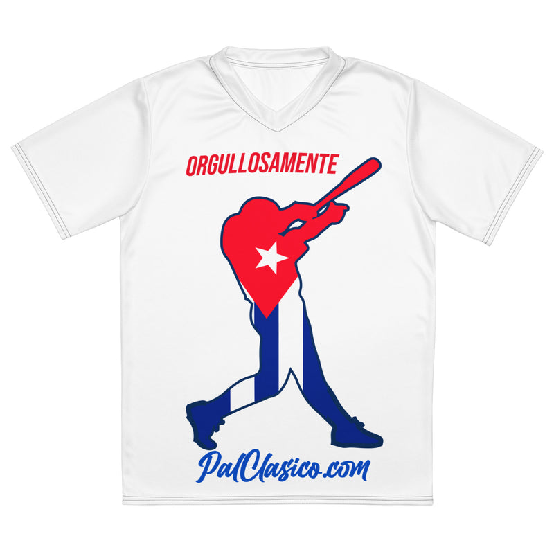 Vertical Cuban Flag | Orgullosamente Cubano | Beisbol Cubano | Cuban Baseball | Cuba's Dream Team | Dry Fit Mesh Sports Jersey