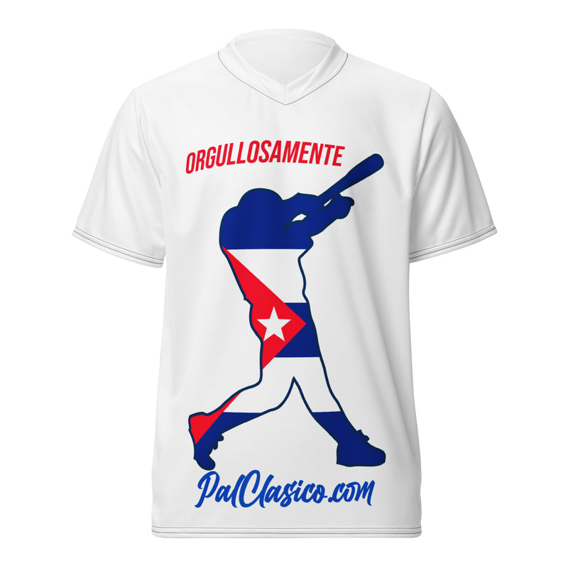 Vertical Cuban Flag | Orgullosamente Cubano | Beisbol Cubano | Cuban Baseball | Cuba's Dream Team | Dry Fit Mesh Sports Jersey