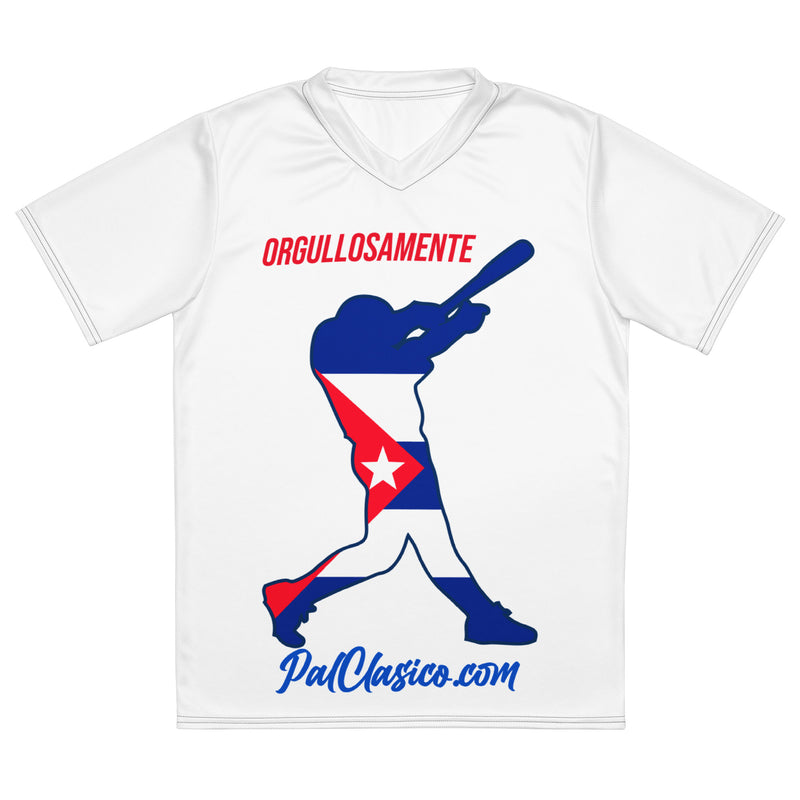 Vertical Cuban Flag | Orgullosamente Cubano | Beisbol Cubano | Cuban Baseball | Cuba's Dream Team | Dry Fit Mesh Sports Jersey