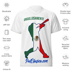 Orgullosamente Mexicano | Beisbol Mexicano | Mexican Baseball | La Raza Dry Fit Mesh Sports Jersey