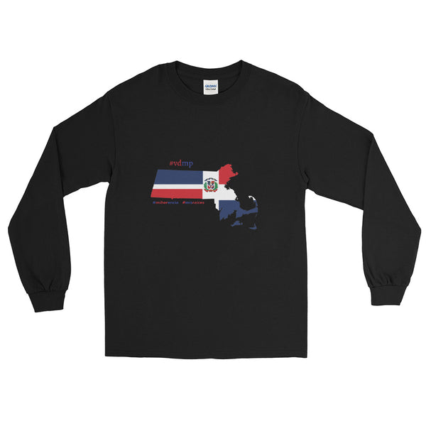 Massachusetts | Dominican Heritage | Mi Herencia | Mis Raices | Men’s Long Sleeve Shirt