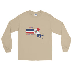 Massachusetts | Dominican Heritage | Mi Herencia | Mis Raices | Men’s Long Sleeve Shirt