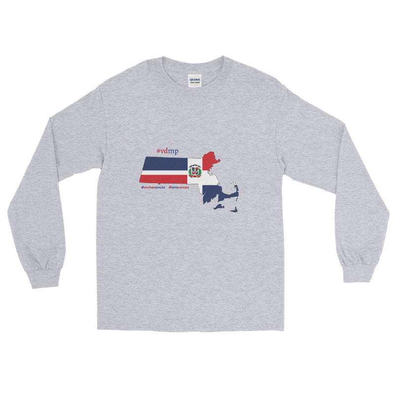 Massachusetts | Dominican Heritage | Mi Herencia | Mis Raices | Men’s Long Sleeve Shirt