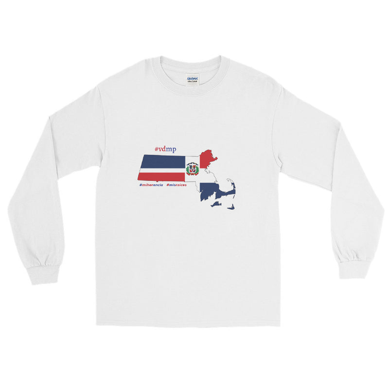 Massachusetts | Dominican Heritage | Mi Herencia | Mis Raices | Men’s Long Sleeve Shirt