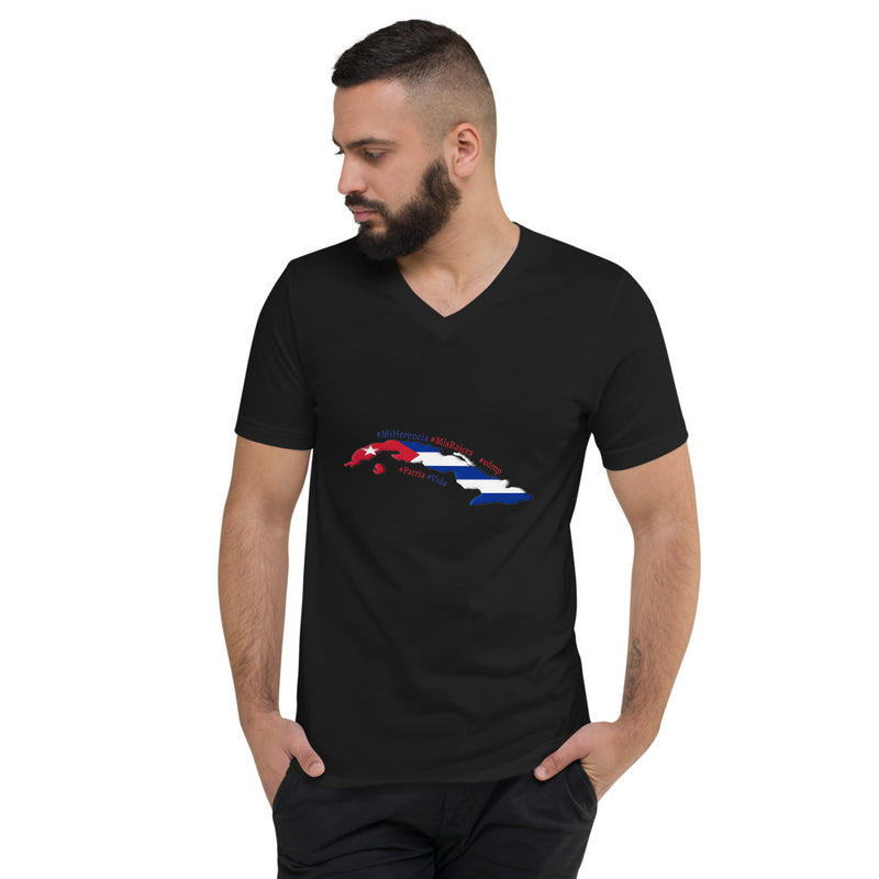 Cuba | Mi Herencia | Mis Raices | Patria y Vida | Men's V-Neck T-Shirt