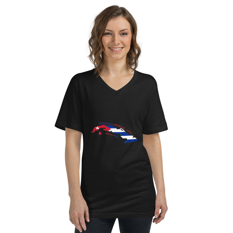 Cuba | Mi Herencia | Mis Raices | Patria | Vida Women's V-Neck T-Shirt