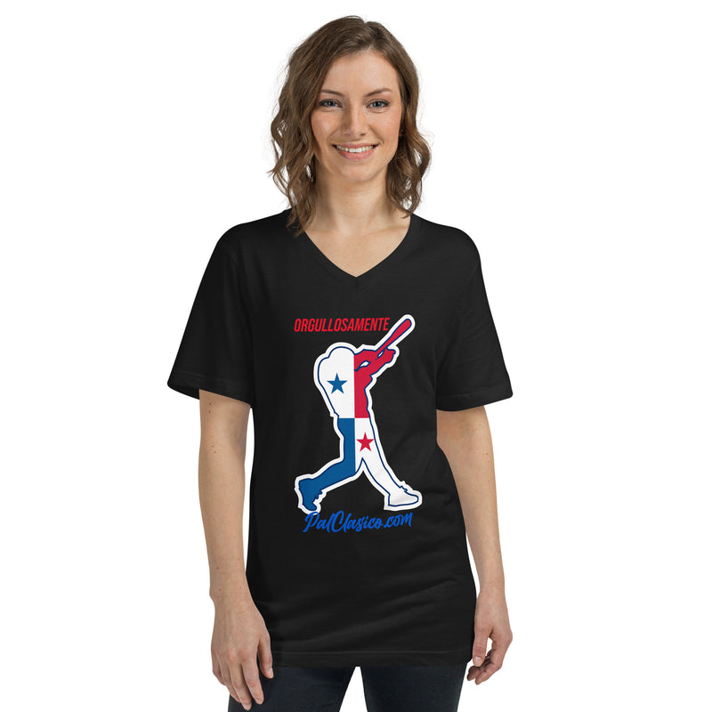 Orgullosamente Panameño | Beisbol Panameño | Panamanian Baseball | Panama's Dream Team | Unisex Short Sleeve V-Neck T-Shirt