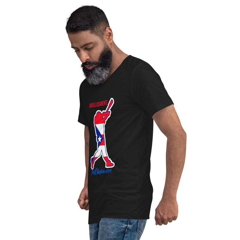 Orgullosamente Puertorriqueño | Beisbol Puertorriqueño | Puerto Rican Baseball | Puerto Rico's Dream Team | Unisex Short Sleeve V-Neck T-Shirt