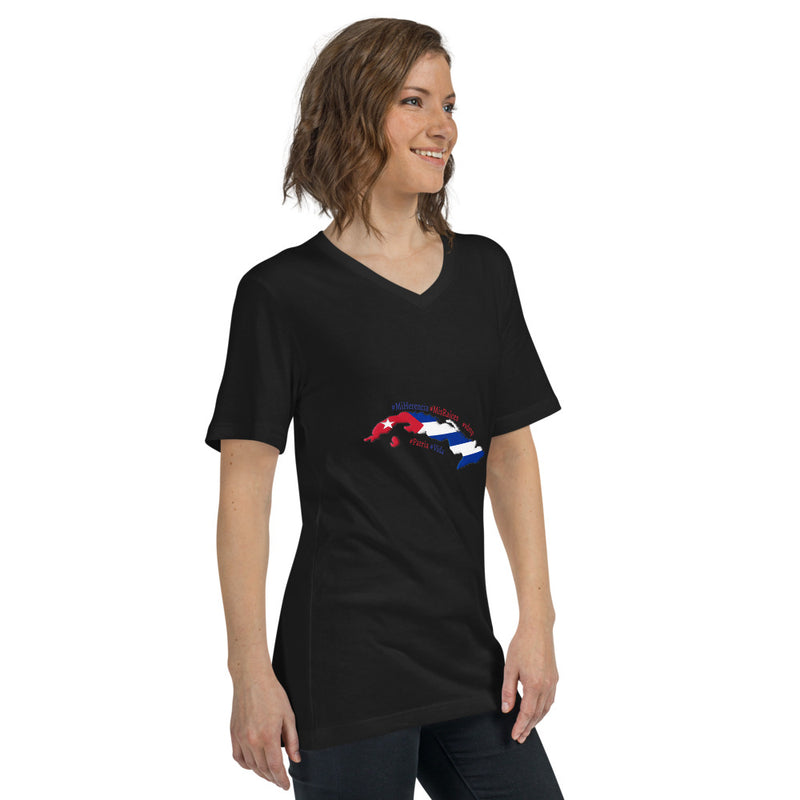 Cuba | Mi Herencia | Mis Raices | Patria | Vida Women's V-Neck T-Shirt