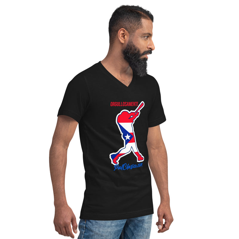 Orgullosamente Puertorriqueño | Beisbol Puertorriqueño | Puerto Rican Baseball | Puerto Rico's Dream Team | Unisex Short Sleeve V-Neck T-Shirt