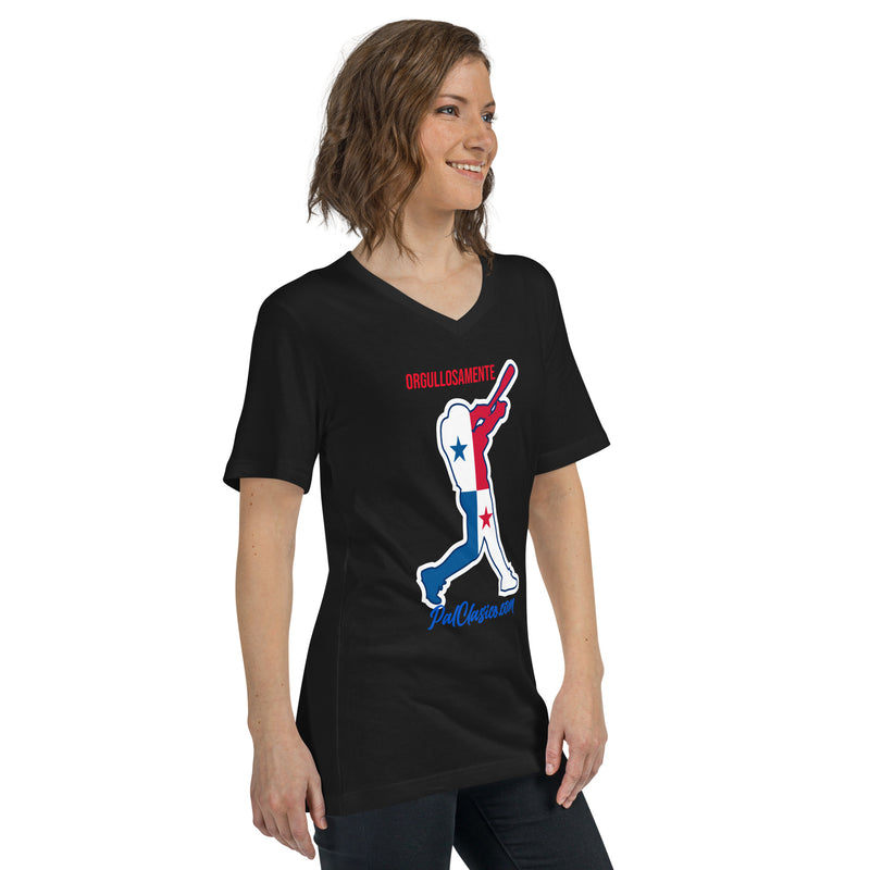 Orgullosamente Panameño | Beisbol Panameño | Panamanian Baseball | Panama's Dream Team | Unisex Short Sleeve V-Neck T-Shirt