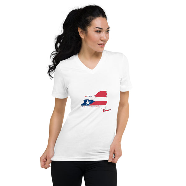 Nuyorican | Puerto Rican Heritage | Women's Short Sleeve V-Neck T-Shirt