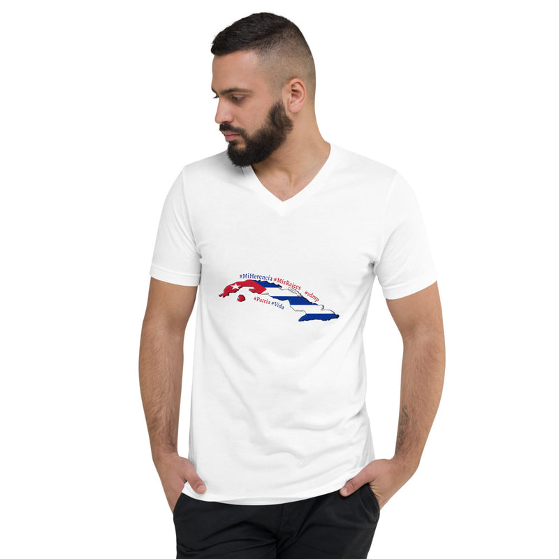 Cuba | Mi Herencia | Mis Raices | Patria y Vida | Men's V-Neck T-Shirt