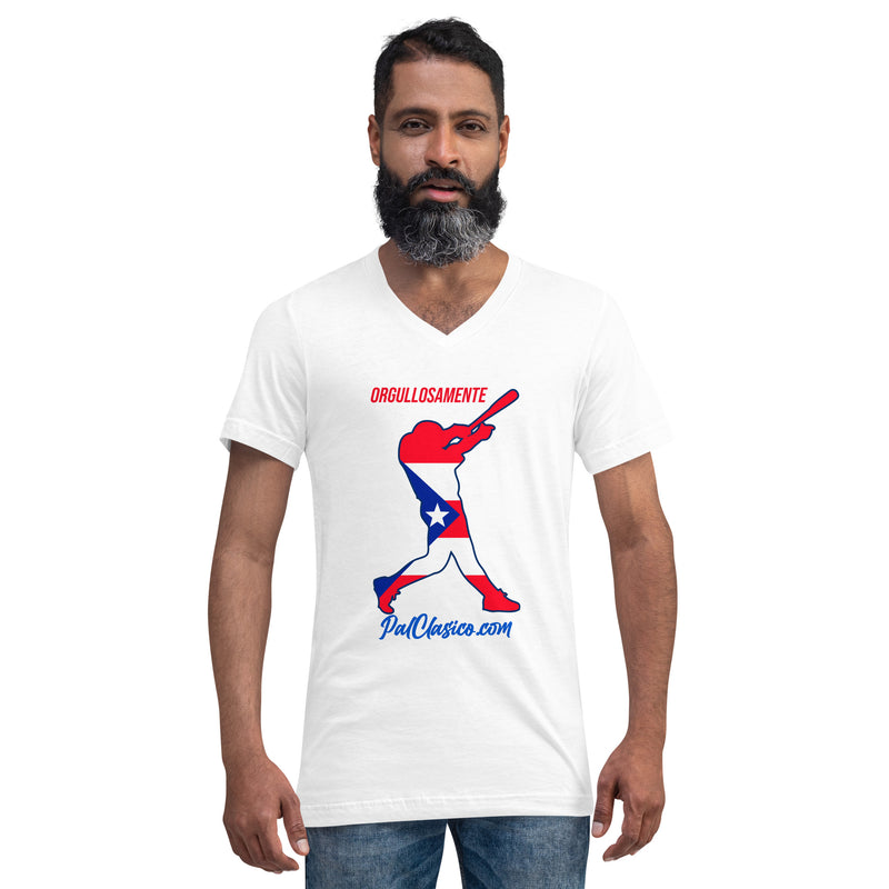 Orgullosamente Puertorriqueño | Beisbol Puertorriqueño | Puerto Rican Baseball | Puerto Rico's Dream Team | Unisex Short Sleeve V-Neck T-Shirt