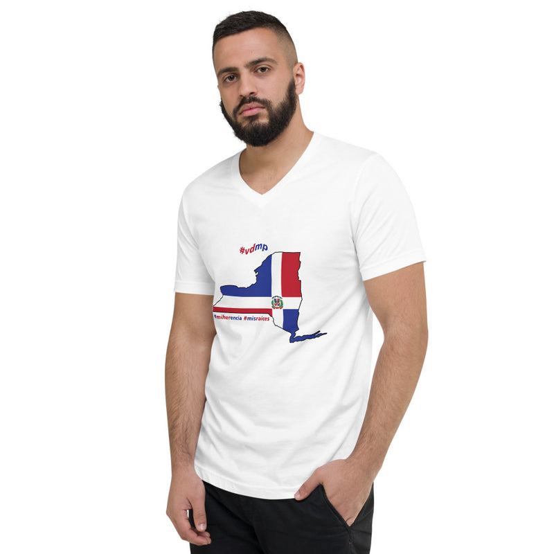 Dominican Heritage | Born In New York | Mi Herencia | Mis Raices | Men's V-Neck T-Shirt