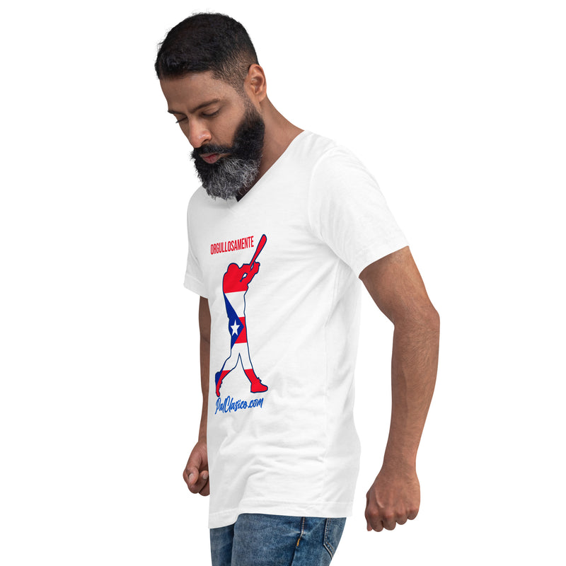 Orgullosamente Puertorriqueño | Beisbol Puertorriqueño | Puerto Rican Baseball | Puerto Rico's Dream Team | Unisex Short Sleeve V-Neck T-Shirt