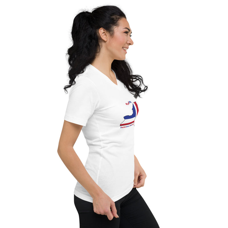 Dominican Heritage | New York Born | Mi Herencia | Mis Raices |  Women's V-Neck T-Shirt