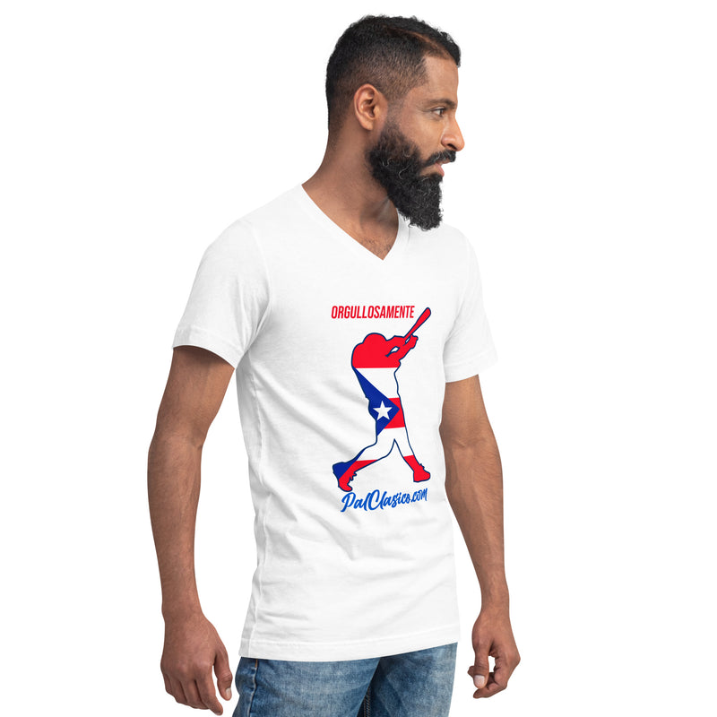 Orgullosamente Puertorriqueño | Beisbol Puertorriqueño | Puerto Rican Baseball | Puerto Rico's Dream Team | Unisex Short Sleeve V-Neck T-Shirt